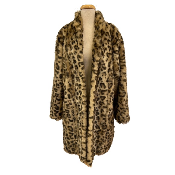 Faux Fur Leopard Coat - Picture 1 of 5